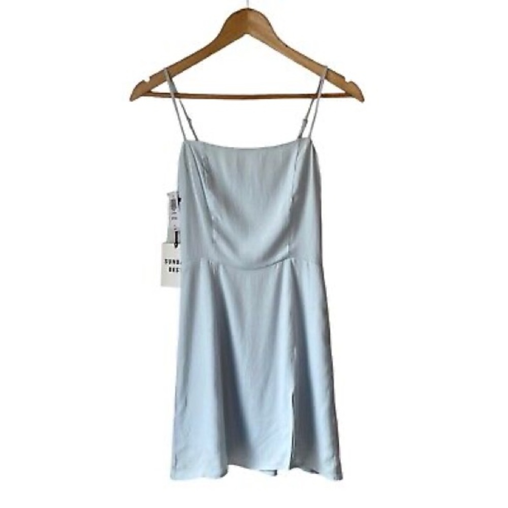 Blue Silk Aritzia Dress